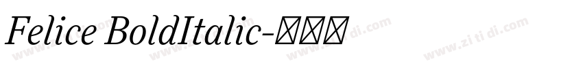 Felice BoldItalic字体转换
